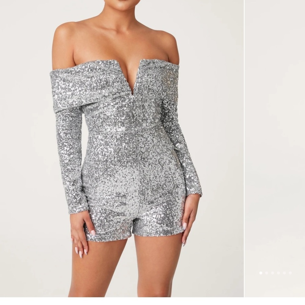 MESHKI SEQUIN ROMPER